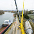 Offenbacher Industriepark - Beladung Schiff mit Gro&szlig;tanks