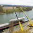 Offenbacher Industriepark - Beladung Schiff mit Gro&szlig;tanks