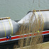 Offenbacher Industriepark - Beladung Schiff mit Gro&szlig;tanks