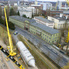 Offenbacher Industriepark - Beladung Schiff mit Gro&szlig;tanks