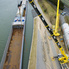 Offenbacher Industriepark - Beladung Schiff mit Gro&szlig;tanks
