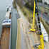 Offenbacher Industriepark - Beladung Schiff mit Gro&szlig;tanks