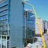 WT 700 (70m Arbeitsb&uuml;hne) bei Verglasungsarbeiten am KIA-Innovationscenter Frankfurt / Main.