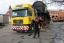 Transport einer Lokomotive von der Moskauer Brauerei Badajewski zum Bahn Reparaturwerk Moskau.