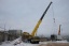 Montage eines Contaierkrankenhauses mit dem LTM 1500 in Cheboksary / Russland.