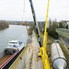 Offenbacher Industriepark - Beladung Schiff mit Großtanks