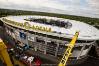 Blick von unserer 103 m Arbeitsbühne auf die Commerzbank Arena
